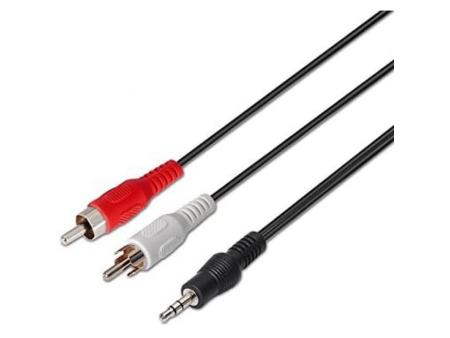 Cable Estéreo Nanocable 10.24.0310/ Jack 3.5 Macho - 2x RCA Macho/ 10m/ Negro