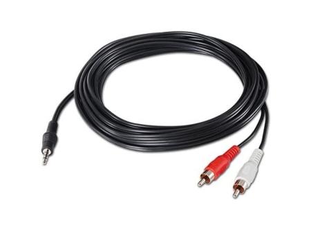 Cable Estéreo Nanocable 10.24.0310/ Jack 3.5 Macho - 2x RCA Macho/ 10m/ Negro