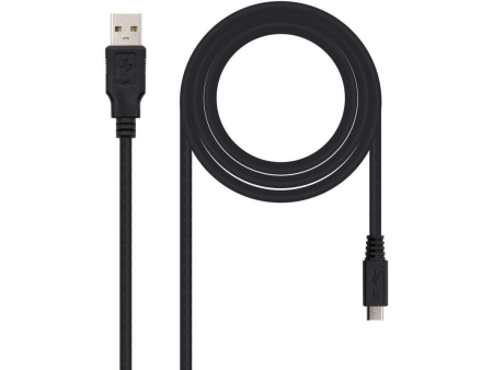 Cable USB 2.0 Nanocable 10.01.0503/ USB Macho - MicroUSB Macho/ 3m/ Negro