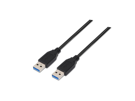 Cable USB 3.0 Nanocable 10.01.1002-BK/ USB Macho - USB Macho/ 2m/ Negro