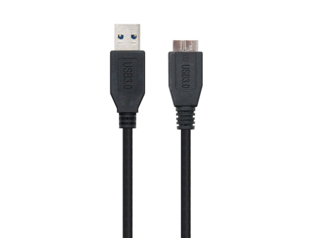 Cable USB 3.0 Nanocable 10.01.1102-BK/ USB Macho - MicroUSB Macho/ 2m/ Negro