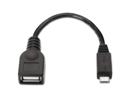 Cable USB 2.0 Nanocable 10.01.3500/ MicroUSB Macho - USB Hembra/ 15cm/ Negro