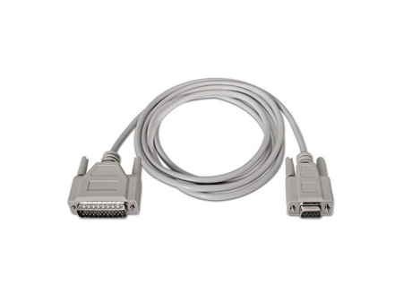 Cable Serie NULL Modem Nanocable 10.14.0802/ DB9 Hembra - DB25 Macho/ 1.8m/ Beige