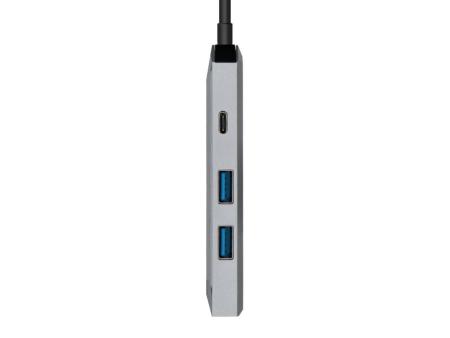 Docking USB Tipo-C Aisens ASUC-4P002-GR/ 1xHDMI/ 2xUSB/ 1xUSB Tipo-C PD/ Gris