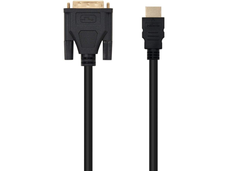 Cable HDMI Nanocable 10.15.0503/ DVI Macho - HDMI Macho/ 3m/ Negro