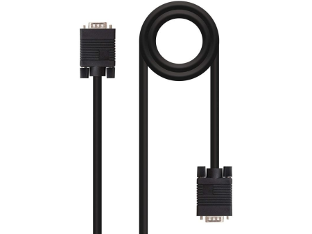 Cable SVGA Nanocable 10.15.1302/ VGA Macho - VGA Macho/ 1.8m/ Negro