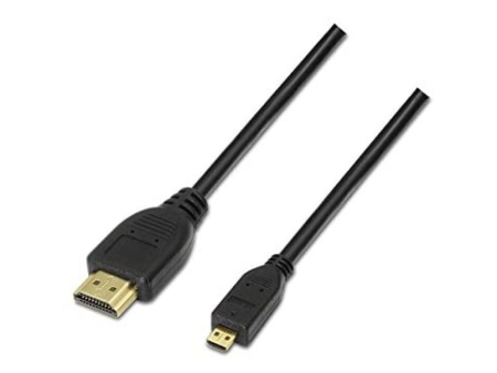 Cable Micro HDMI Nanocable 10.15.3501/ HDMI Macho - Micro HDMI Macho/ 0.8m/ Negro