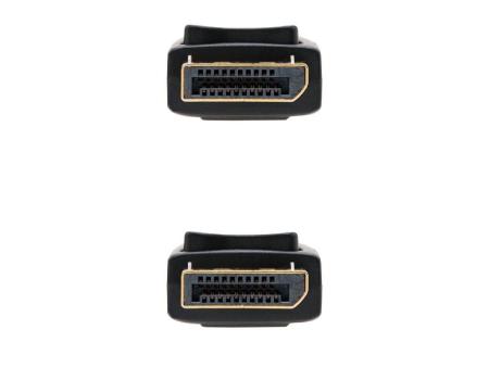 Cable DisplayPort 1.2 4K Nanocable 10.15.2300/ DisplayPort Macho - DisplayPort Macho/ 50cm/ Negro