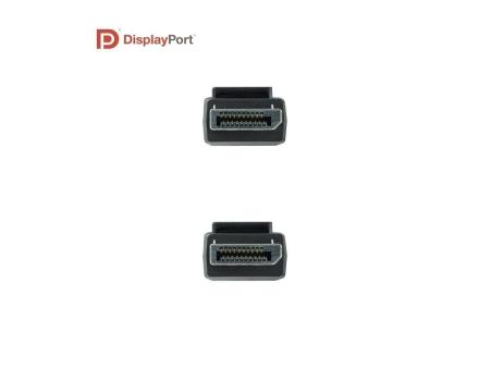 Cable Displayport 1.4 8K Nanocable 10.15.2501-L150/ Displayport Macho - Displayport Macho/ 1.5m/ Certificado/ Negro