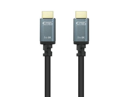 Cable HDMI 2.1 8K Nanocable 10.15.8001/ HDMI Macho - HDMI Macho/ 1m/ Negro