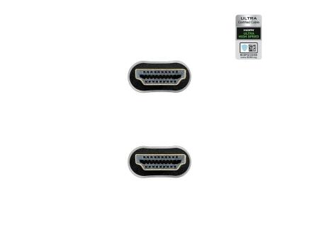 Cable HDMI 2.1 8K Nanocable 10.15.8101-L150/ HDMI Macho - HDMI Macho/ 1.5m/ Certificado/ Negro