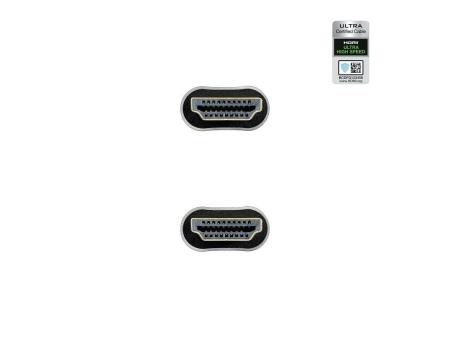 Cable HDMI 2.1 8K Nanocable 10.15.8102/ HDMI Macho - HDMI Macho/ 2m/ Certificado/ Negro