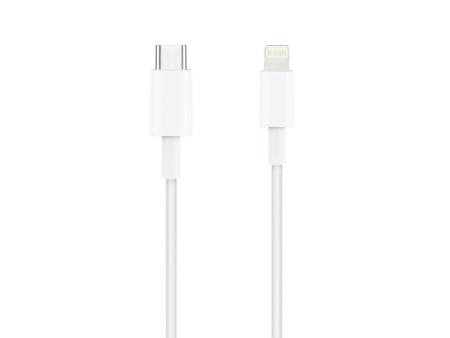 Cable USB 2.0 Tipo-C Lightning Nanocable 10.10.0601/ USB Tipo-C Macho - Lightning Macho/ 1m/ Blanco