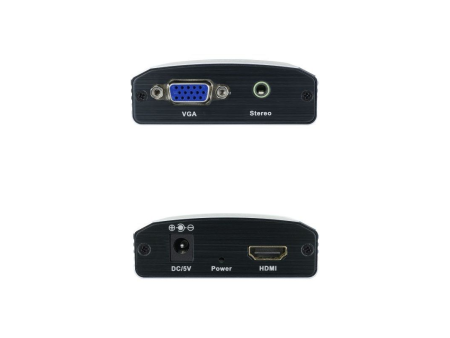 Conversor Nanocable 10.16.2101-BK/ HDMI Hembra - VGA Hembra/ Jack 3.5 Hembra/ 15cm/ Negro