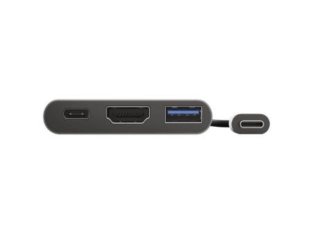 Conversor Trust Dalyx 3 IN 1/ USB Tipo-C Macho - HDMI Hembra/ USB/ USB Tipo-C PD/ 10cm/ Gris