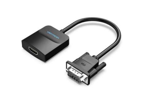 Cable Conversor Vention ACNBB/ VGA Macho - HDMI Hembra/ 15cm/ Negro