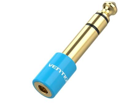 Adaptador Jack Vention VAB-S01-L/ Jack 6.5 Macho - Jack 3.5 Hembra/ Azul