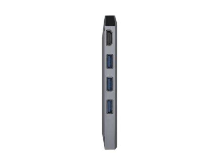 Docking USB Tipo-C Aisens ASUC-8P004-GR/ 1xHDMI/ 3xUSB/ 1xRJ45/ 1xLector Tarjetas / 1xUSB Tipo-C PD/ Gris