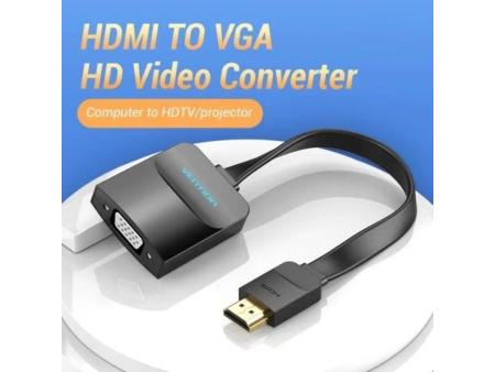 Cable Conversor Vention 74345/ HDMI Macho/ VGA Hembra - Jack 3.5 Hembra/ 15cm/ Negro