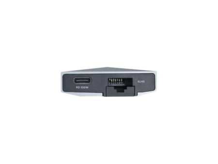 Docking USB Tipo-C Aisens ASUC-8P004-GR/ 1xHDMI/ 3xUSB/ 1xRJ45/ 1xLector Tarjetas / 1xUSB Tipo-C PD/ Gris