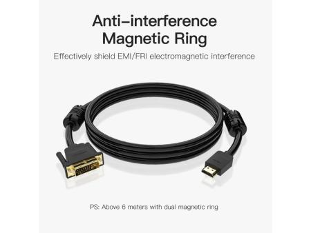 Cable Conversor Vention ABFBG/ DVI-D Macho - HDMI Macho/ 1.5m/ Negro