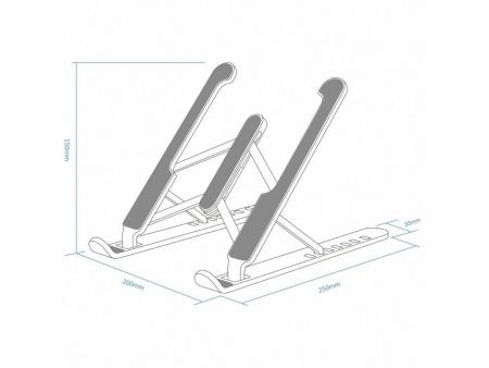 Soporte Aisens LPS1M-099 para Portátiles/ Tablets hasta 15'/ Plata