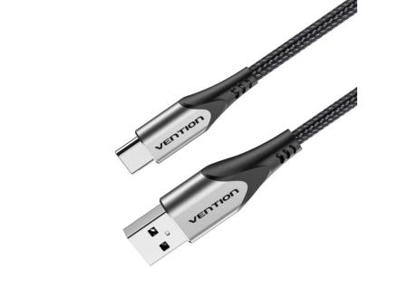 Cable USB 2.0 Tipo-C Vention CODHC/ USB Macho - USB Tipo-C Macho/ Hasta 60W/ 480Mbps/ 25cm/ Gris