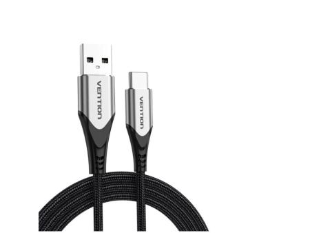 Cable USB 2.0 Tipo-C Vention CODHC/ USB Macho - USB Tipo-C Macho/ Hasta 60W/ 480Mbps/ 25cm/ Gris