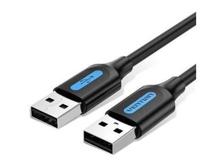 Cable USB 2.0 Vention COJBC/ USB Macho - USB Macho/ 480Mbps/ 25cm/ Negro