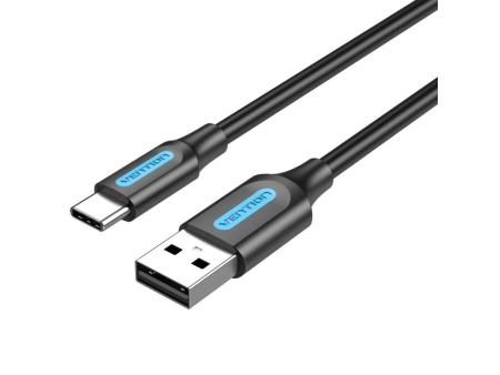 Cable USB 2.0 Tipo-C Vention COKBC/ USB Macho - USB Tipo-C Macho/ Hasta 60W/ 480Mbps/ 25cm/ Gris