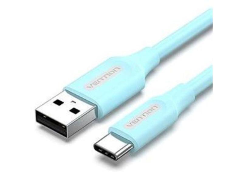 Cable USB 2.0 Tipo-C Vention COKSF/ USB Tipo-C Macho - USB Macho/ Hasta 60W/ 480Mbps/ 1m/ Azul