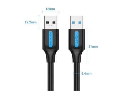 Cable USB 3.0 Vention CONBD/ USB Macho - USB Macho/ 5Gbps/ 50cm/ Negro