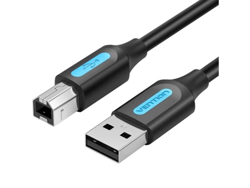 Cable USB 2.0 Impresora Vention COQBD/ USB Tipo-B Macho - USB Macho/ 480Mbps/ 50cm/ Negro