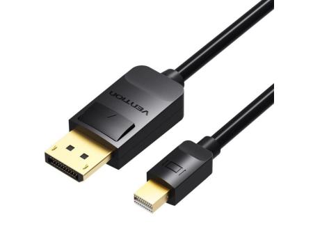 Cable Conversor Vention HAABG/ Mini DisplayPort Macho - DisplayPort Macho/ 1.5m/ Negro