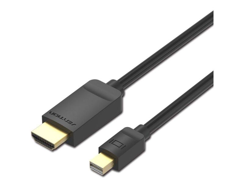 Cable Conversor Vention HABBG/ Mini DisplayPort Macho - HDMI Macho/ 1.5m/ Negro