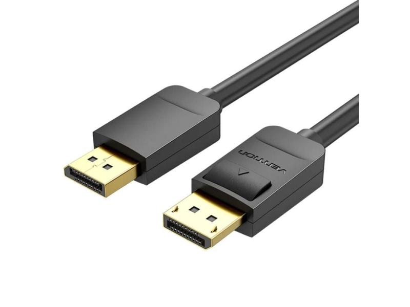 Cable Displayport 1.2 4K Vention HACBG/ Displayport Macho - Displayport Macho/ 1.5m/ Negro