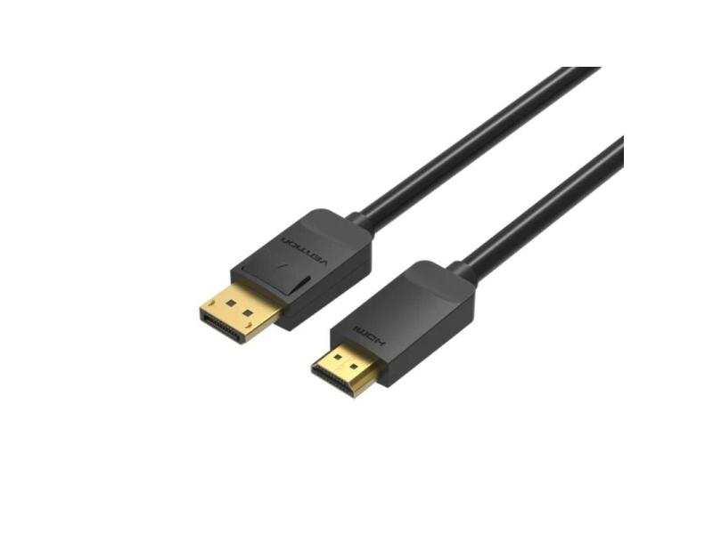 Cable Conversor Vention HADBG/ Displayport Macho - HDMI Macho/ 1.5m/ Negro