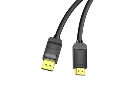 Cable Conversor Vention HADBG/ Displayport Macho - HDMI Macho/ 1.5m/ Negro