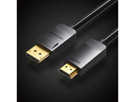 Cable Conversor Vention HADBG/ Displayport Macho - HDMI Macho/ 1.5m/ Negro