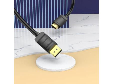 Cable Conversor Vention HADBG/ Displayport Macho - HDMI Macho/ 1.5m/ Negro