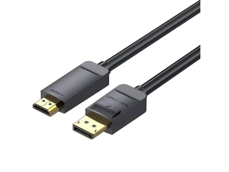 Cable Conversor Vention HAGBF/ DisplayPort Macho - HDMI 4K Macho/ 1m/ Negro