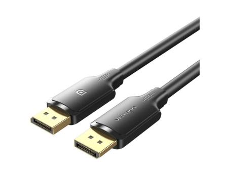 Cable Conversor Vention HAKBH/ DisplayPort Macho - DisplayPort 4K Macho/ 2m/ Negro