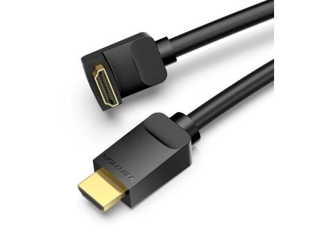 Cable HDMI 2.0 4K Acodado Vention AAQBF/ HDMI Macho - HDMI Macho/ 1m/ Negro