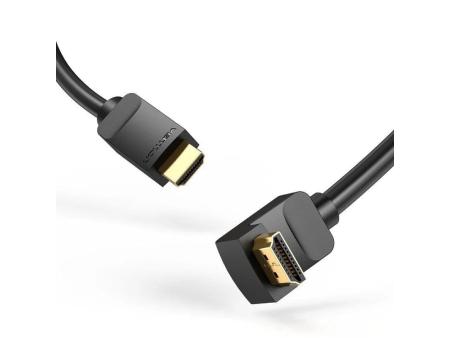 Cable HDMI 2.0 4K Acodado Vention AAQBF/ HDMI Macho - HDMI Macho/ 1m/ Negro