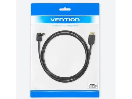 Cable HDMI 2.0 4K Acodado Vention AAQBF/ HDMI Macho - HDMI Macho/ 1m/ Negro