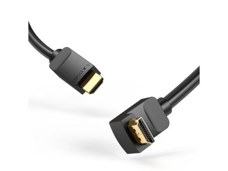 Cable HDMI 2.0 4K Acodado Vention AAQBG/ HDMI Macho - HDMI Macho/ 1.5m/ Negro