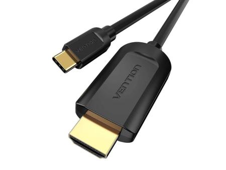 Cable Conversor HDMI 1.4 4K Vention CGUBG/ USB Tipo-C Macho - HDMI Macho/ 1.5m/ Negro