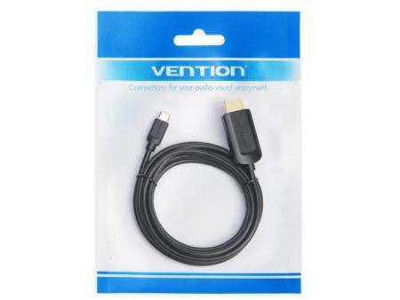 Cable Conversor HDMI 1.4 4K Vention CGUBG/ USB Tipo-C Macho - HDMI Macho/ 1.5m/ Negro