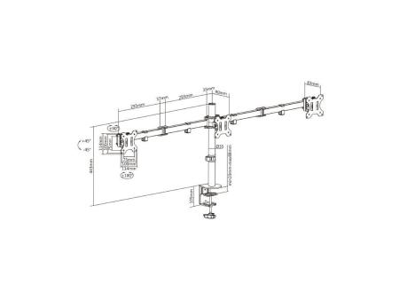 Soporte para 3 Monitores Aisens DT27TSR-061/ hasta 7kg