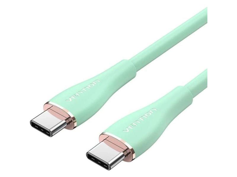 Cable USB 2.0 Tipo-C Vention TAWGF/ USB Tipo-C Macho - USB Tipo-C Macho/ Hasta 100W/ 480Mbps/ 1m/ Verde